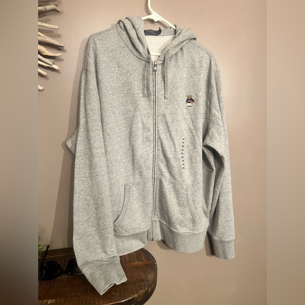 NWT‎ Polo Bear Ralph Lauren zip up hoodie.